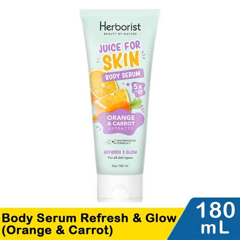 Herborist Body Serum Refresh & Glow Orange & Carrot 180mL | Klik Indomaret