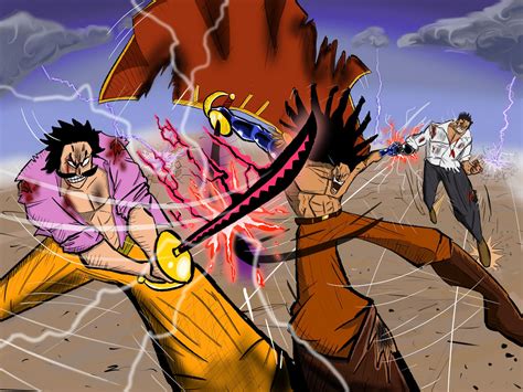 One Piece art: Rocks D Xebec vs Garp and Roger by Kirill-Polymaster on DeviantArt