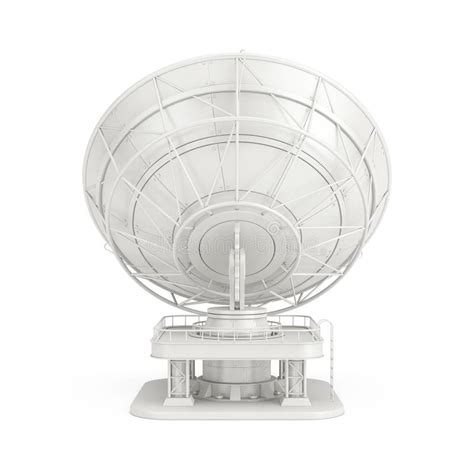 Big Satellite Dish Antenna Radar. 3d Rendering Stock Illustration ...