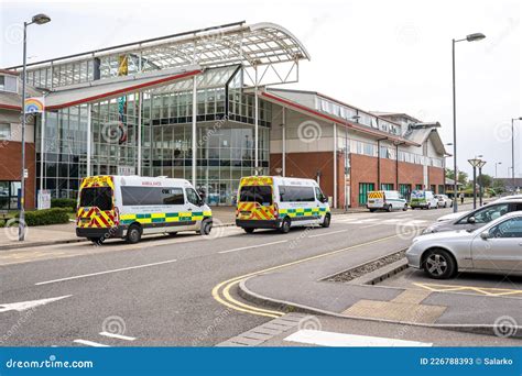 Welsh NHS Ambulance Showing The Word Ambiwlans. Editorial Photo | CartoonDealer.com #80544915