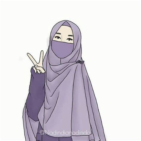 Menakjubkan 30 Gambar Kartun Muslimah Bercadar Berkacamata - Gambar Kartun Ku Cartoon Girl ...