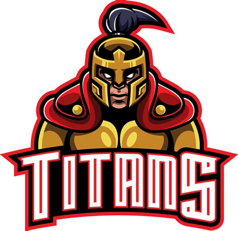 Titans warrior mascot logo design By Visink | TheHungryJPEG