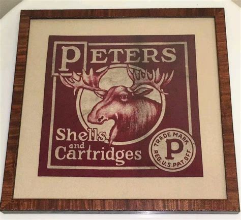 Rare Original Peters Shells & Cartridges Countertop Felt Framed Advertising | Book cover ...