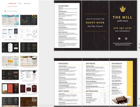 Take Out Menu Template For Your Needs