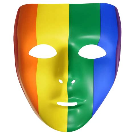 Rainbow Face Mask 7in x 7in | Party City Canada