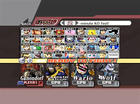 List of Super Smash Bros. Brawl characters - The Nintendo Wiki - Wii ...