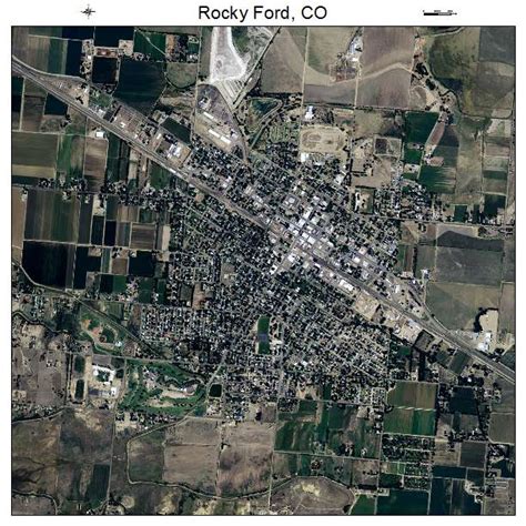 Aerial Photography Map of Rocky Ford, CO Colorado