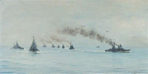 Langmaid, Rowland, 1897-1956; The Surrendered Italian Fleet with HMS ‘King George V’ and ‘Howe ...