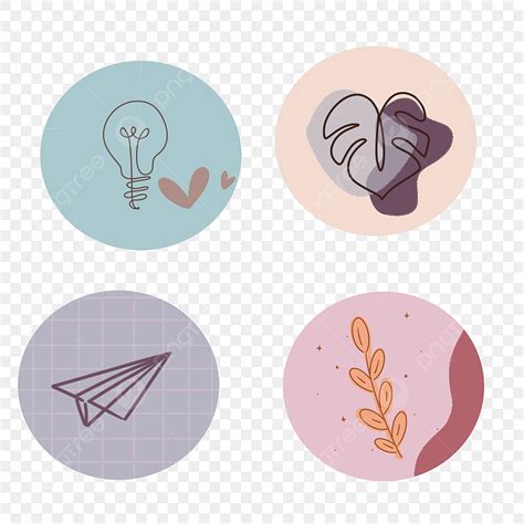 Instagram Highlight Icon PNG Image, Sweet Purple Instagram Highlight Icon With Some Cute Icons ...