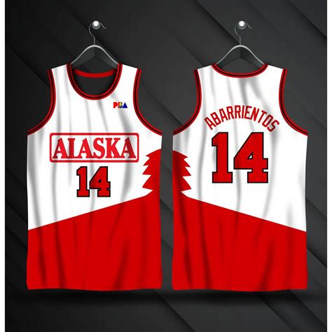 PBA RETRO JERSEY | ALASKA ACES JOHNNY ABARRIENTOS #14 FULL SUBLIMATION ...