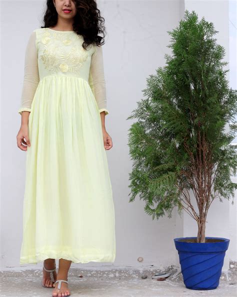 Lemon yellow maxi dress by Label Shivani Vyas | The Secret Label