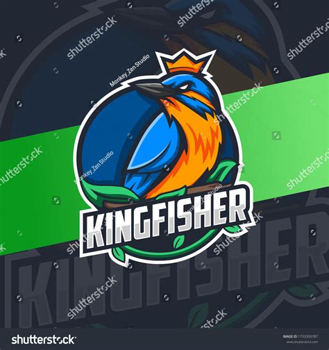 Colorfull Kingfisher Bird Mascot Logo Design Stock Vector (Royalty Free ...