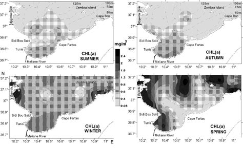 chlorophyll a distribution by season. | Download Scientific Diagram