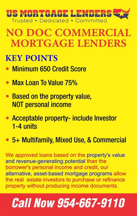 No Income Texas Commercial Mortgage Lenders