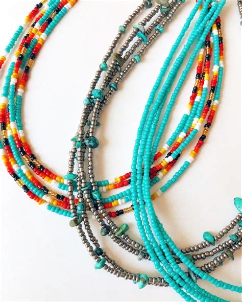 Turquoise Choker Necklaces | Beaded necklace diy, Beaded necklace, Beaded choker