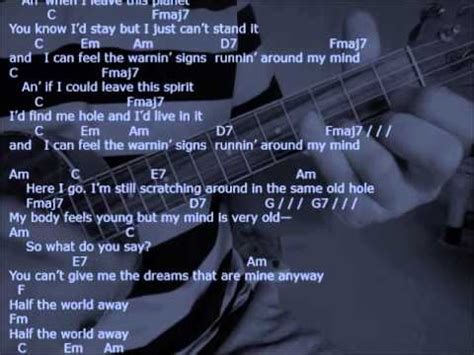 'Half the World Away' - with lyrics & chords - strum your ukulele along with Oasis - YouTube