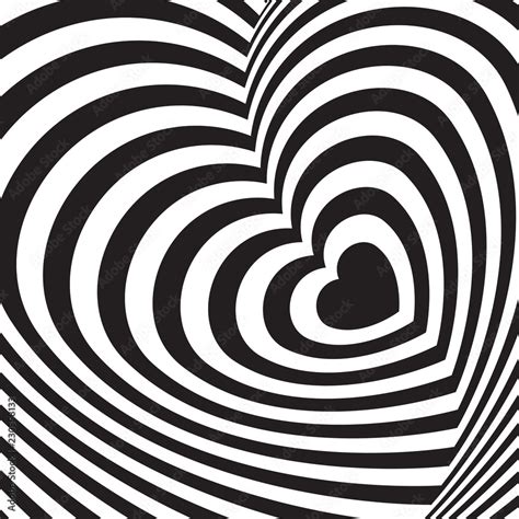 Vector op art heart background. Optical illusion. Vector op art background. Stock Vector | Adobe ...