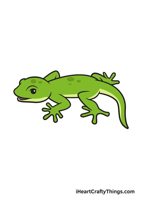 Lizard Drawing — How To Draw A Lizard Step By Step