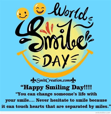 World Smile Day Quotes, Messages, Wishes Images - SmitCreation.com