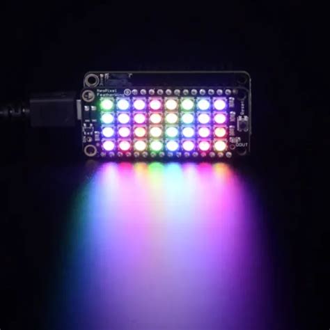 ADAFRUIT NEOPIXEL FEATHERWING, 4x8 RGB LED Add-on For All Feather Boards $26.60 - PicClick