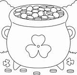 St Patricks Day Pot Gold Coloring Page For Kids 4871280 Vector Art At  sketch template