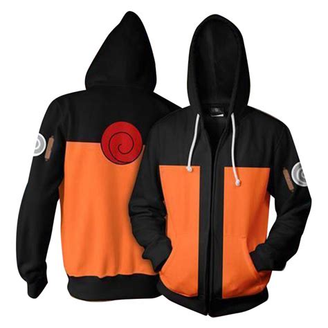 Naruto Hoodie Jacket - Naruto Uzumaki Young Ninja 3D Zip Up Hoodies ...