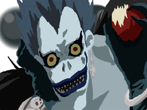 Ryuk eats apples by Brigend41 on DeviantArt