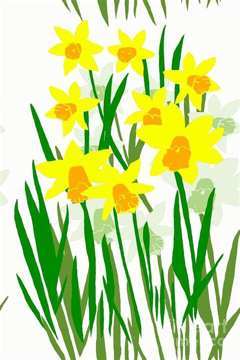 Cartoon Daffodil - Fun and Whimsical Flower Illustrations