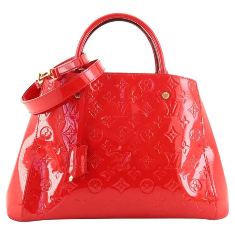 Louis Vuitton Montaigne Handbag Monogram Vernis MM For Sale at 1stDibs