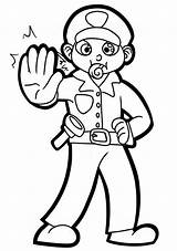 Police Officer Coloring Pages  Learny Kids sketch template