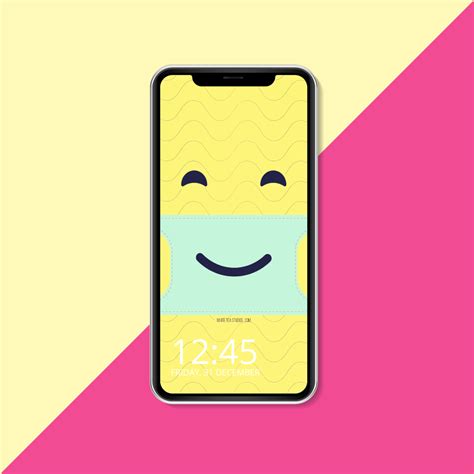 Smiley Face Emoji - Smartphone Wallpaper - White Tea Studios