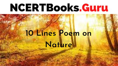 10 Lines Poem on Nature for Students and Children in English - NCERT Books