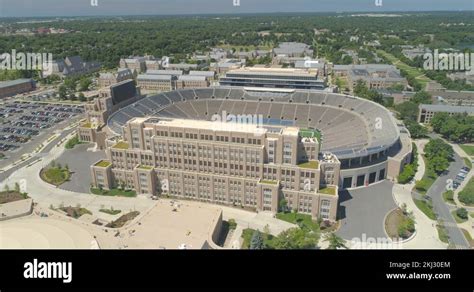 University of Notre Dame Aerial Views of Notre Dame Stadium and Campus ...