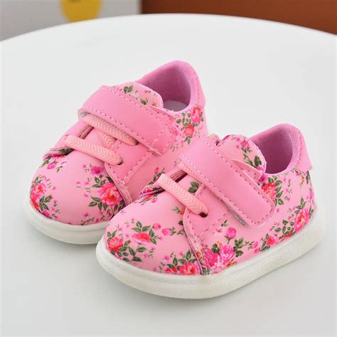 Toddler Infant Baby Girls Shoes Pink Cotton Strap Casual Newborn Girls Sneaker Soft Sole Girls ...