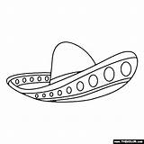 Mexican Sombrero Color Sheets sketch template