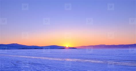 Sunset in Baikal Lake stock photo (121404) - YouWorkForThem