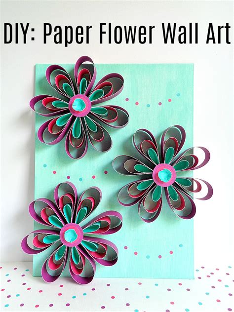 DIY: Paper Flower Wall Art - Running With A Glue Gun