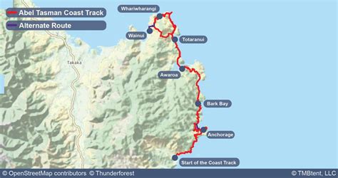 Abel Tasman Coast Track | Maps & Routes - TMBtent