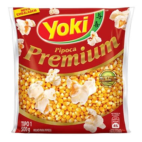 Milho De Pipoca Premium York 500gr - Kit Com 5 Pacotes | Mercado Livre