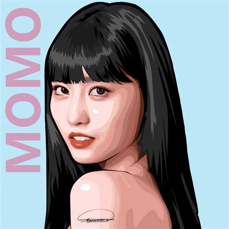 TWICE Momo Vector Portrait by YnnaChan on DeviantArt