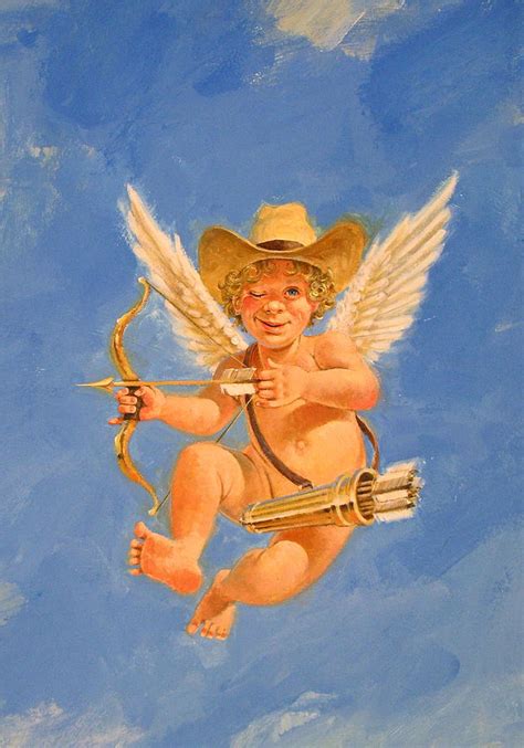 Cow Kid Cupid Painting by Cliff Spohn | Fine Art America