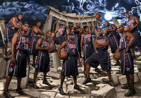 2004 USA OLYMPIC BASKETBALL TEAM POSTER