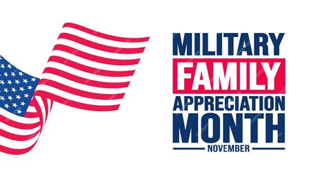 Premium Vector | November is Military family appreciation month or Month of the Military Family ...