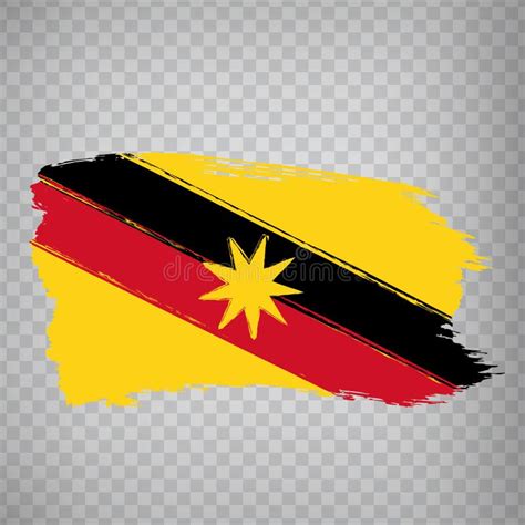 3D Flag of Sarawak, Malaysia. Stock Illustration - Illustration of ...