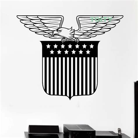 Aliexpress.com : Buy Vinyl Wall Decal American Eagle Flag Patriotic ...