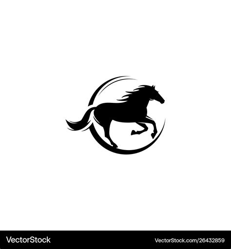 Horse racing logo template Royalty Free Vector Image