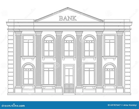 Bank Building Drawing