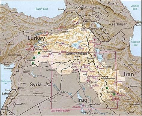 Kurdistan - Wikipedia, the free encyclopedia | Carte et plan, Géographie, Carte