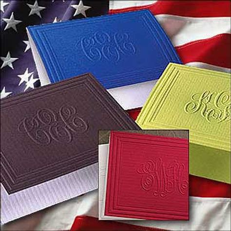 Embossed Monogram Stationery, Marquis Colorful Stationery