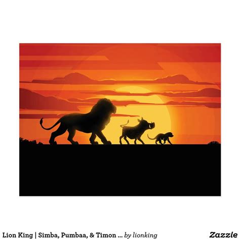 Lion King Sunset Silhouette